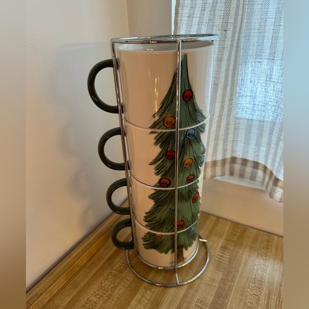 Holiday Tree Stacking Mugs Set - Picture 3 of 3